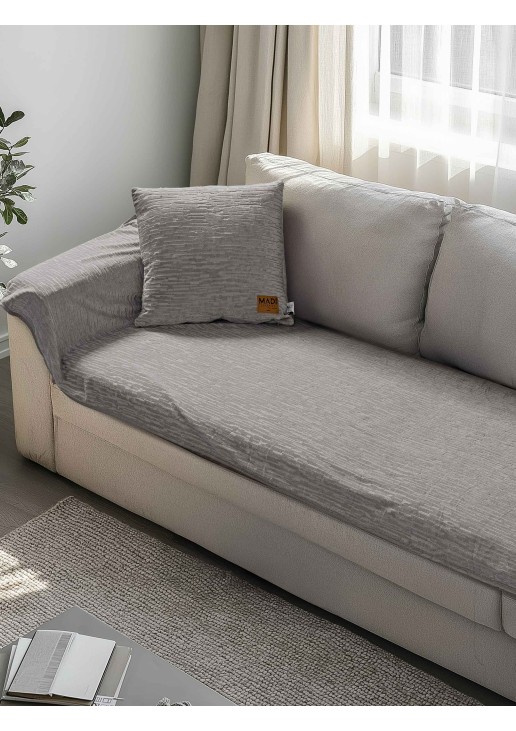 Μεμονωμένο ανάγλυφο κάλυμμα VERITAS GREY Μεμονωμένο αναγλυφο κάλυμμα για τριθέσιο καναπέ 180 x 90 εκ. MADI