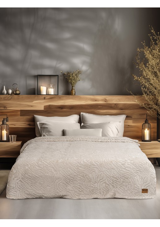 Κουβέρτα γούνινη ZANORIA BEIGE Κουβέρτα μονή: 160 x 220 εκ. MADI