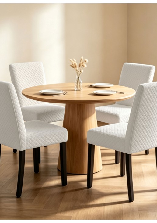 Ελαστικά καλύμματα τραπεζαρίας ZENTRA BEIGE Σετ ελαστικά καλύμματα τραπεζαρίας έξι τεμαχίων MADI