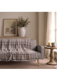 Ριχτάρι-Κουβέρτα Καναπέ Berries 02 Beige - 130 x 170 cm TEORAN