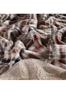 Ριχτάρι-Κουβέρτα Καναπέ Berries 02 Beige - 130 x 170 cm TEORAN
