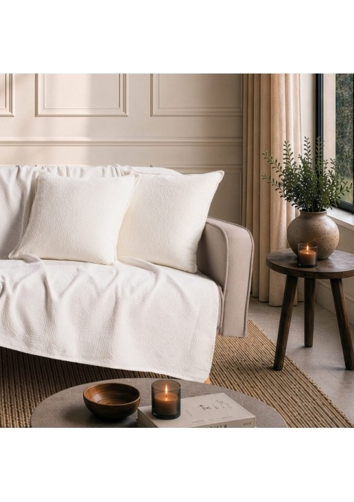 Ριχτάρι Bolton 01 Ivory - Τετραθέσιο 180x350cm TEORAN