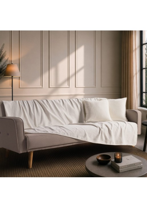 Ριχτάρι Bolton 01 Ivory - Μονοθέσιο 180x150cm TEORAN