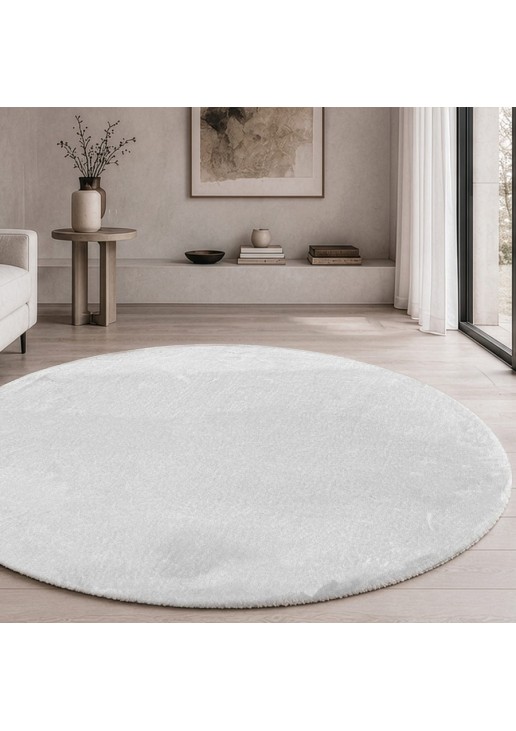 Χαλί Mellow 00 White Ροτόντα - Ροτόντα Φ160 cm TEORAN