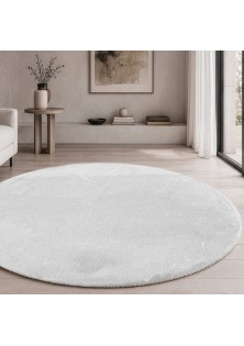 Χαλί Mellow 00 White Ροτόντα - Ροτόντα Φ120 cm TEORAN