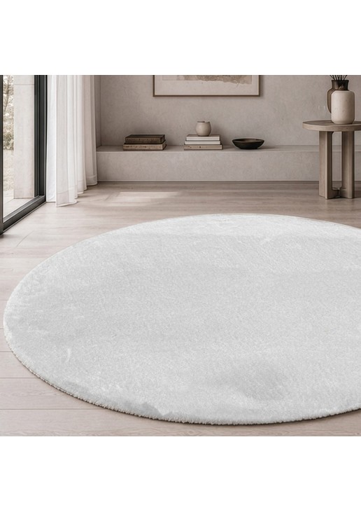 Χαλί Mellow 00 White Ροτόντα - Ροτόντα Φ160 cm TEORAN