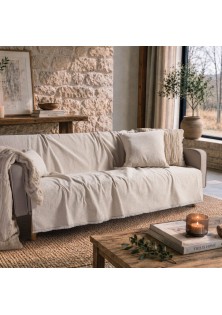 Ριχτάρι Dayton 01 Ivory - Τριθέσιο 180x300cm TEORAN