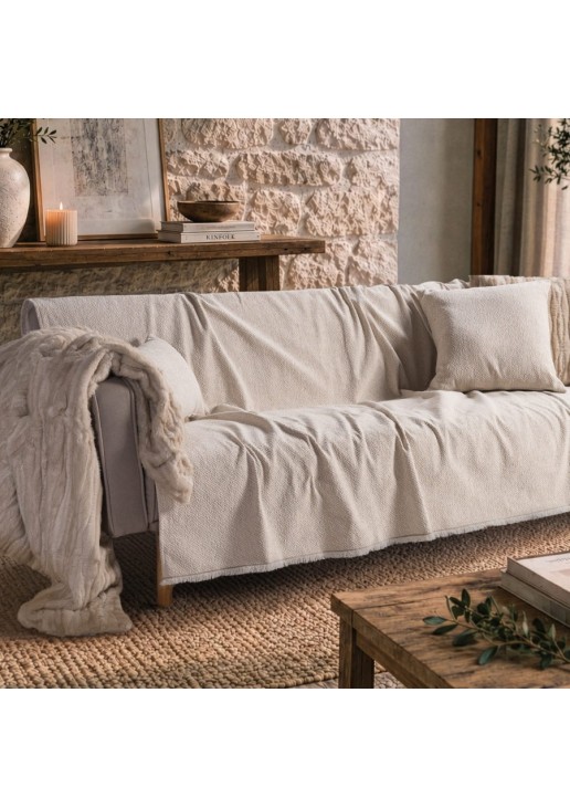 Ριχτάρι Dayton 01 Ivory - Τριθέσιο 180x300cm TEORAN