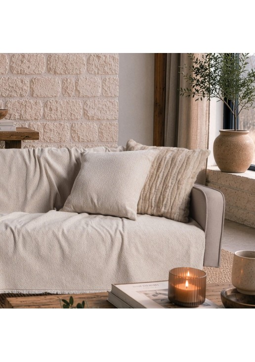 Ριχτάρι Dayton 01 Ivory - Μονοθέσιο 180x150cm TEORAN