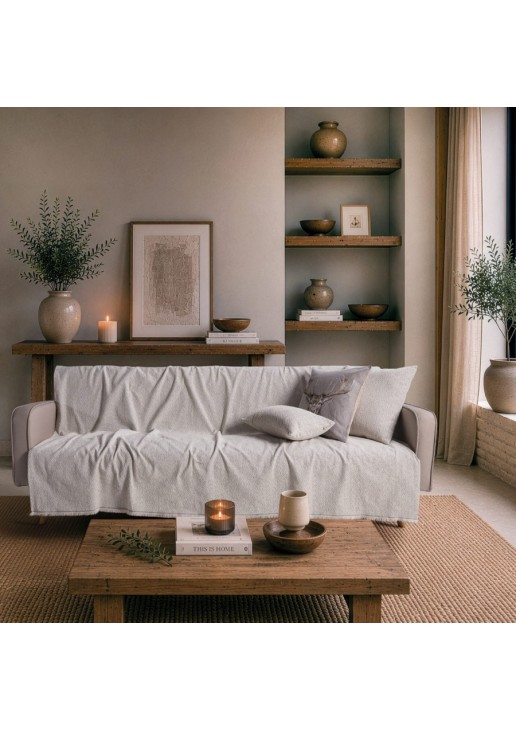 Ριχτάρι Dayton 07 Pearl Grey - Τριθέσιο 180x300cm TEORAN