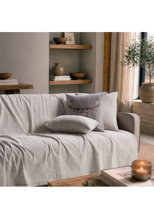Ριχτάρι Dayton 07 Pearl Grey - Μονοθέσιο 180x150cm TEORAN