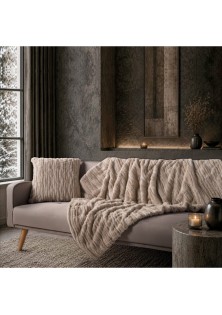 Διακοσμητικό Ριχτάρι Tiger 02 Beige - 130 x 170 cm TEORAN