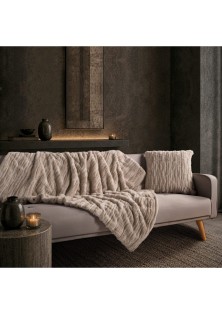Διακοσμητικό Ριχτάρι Tiger 02 Beige - 130 x 170 cm TEORAN