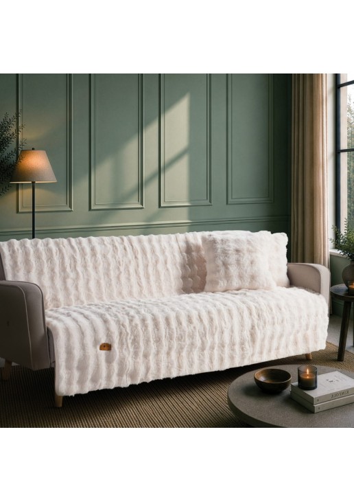 Ριχτάρι Αντιολισθητικό Haaland 01 Ivory - Μονοθέσιο 180x150cm TEORAN