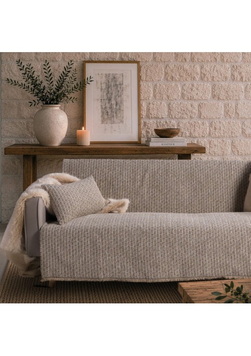Ριχτάρι Joliet 08 khaki - Τριθέσιο 180x300cm TEORAN