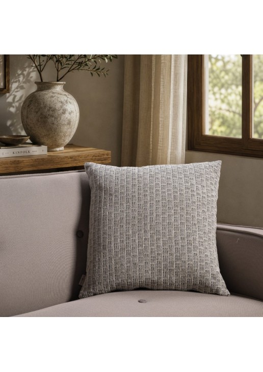 Μαξιλαροθήκη Joliet 11 Silver Grey - 50x50cm με γέμιση TEORAN