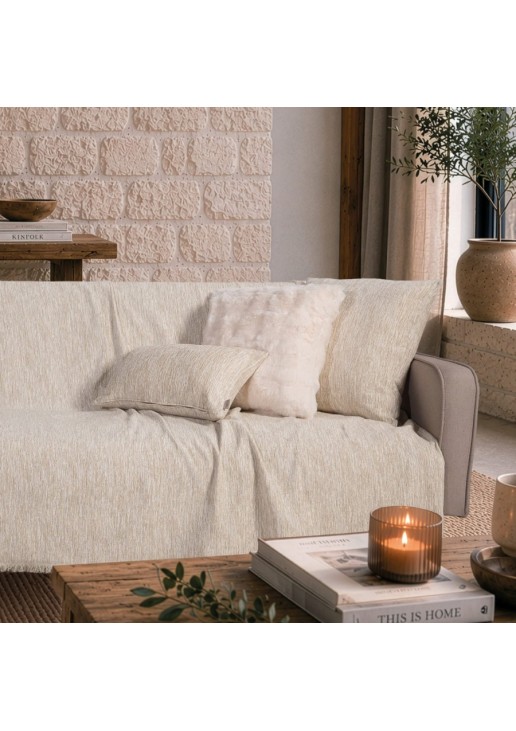 Ριχτάρι Kent 01 Ivory Cream - Τριθέσιο 180x300cm TEORAN