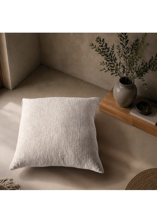 Μαξιλαροθήκη Kent 01 Ivory Cream - 65x65cm δαπέδου με γέμιση TEORAN