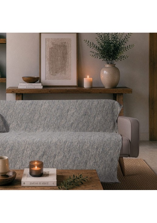 Ριχτάρι Kent 04 Blue Grey - Μονοθέσιο 180x150cm TEORAN