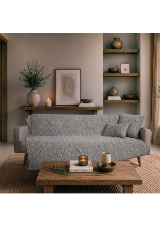 Ριχτάρι Kent 04 Blue Grey - Μονοθέσιο 180x150cm TEORAN