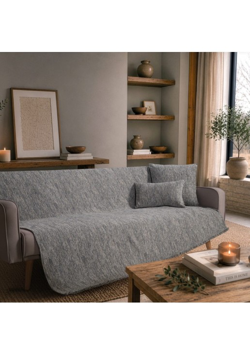 Ριχτάρι Kent 04 Blue Grey - Μονοθέσιο 180x150cm TEORAN