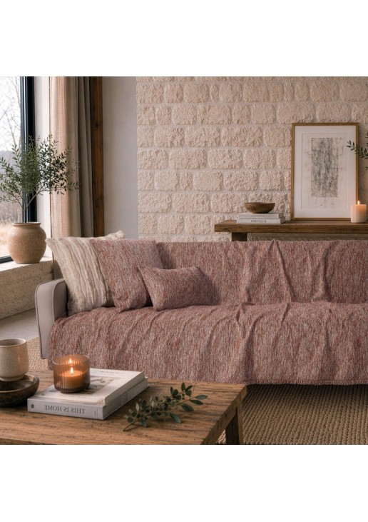 Ριχτάρι Kent 05 Terracotta - Μονοθέσιο 180x150cm TEORAN