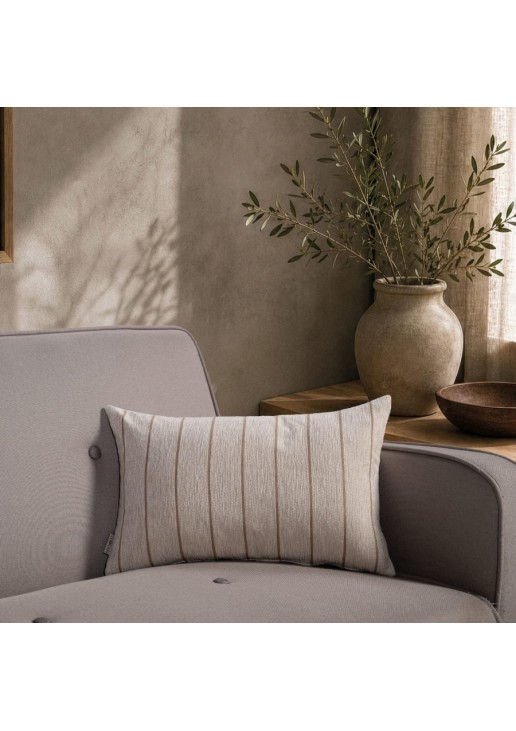 Μαξιλαροθήκη Macon 01 Natural Beige - 65x65cm δαπέδου με γέμιση TEORAN