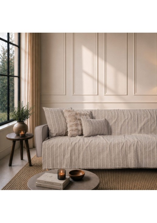 Ριχτάρι Macon 03 Light Brown - Τριθέσιο 180x300cm TEORAN