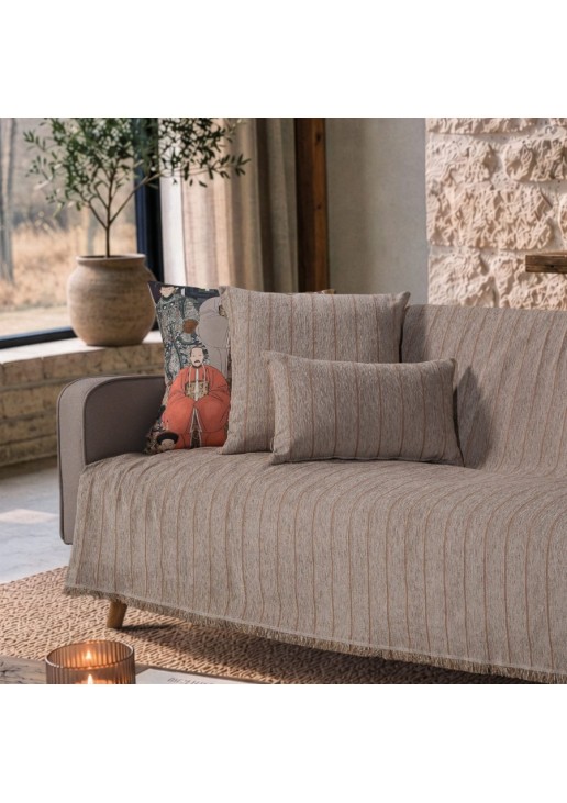 Ριχτάρι Macon 05 Light Brown Terracotta - Μονοθέσιο 180x150cm TEORAN