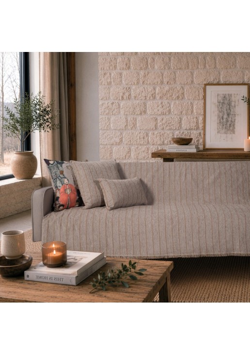Ριχτάρι Macon 05 Light Brown Terracotta - Τριθέσιο 180x300cm TEORAN