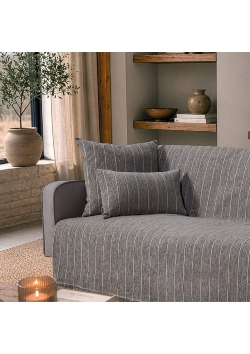 Ριχτάρι Macon 11 Charcoal Grey - Τετραθέσιο 180x350cm TEORAN