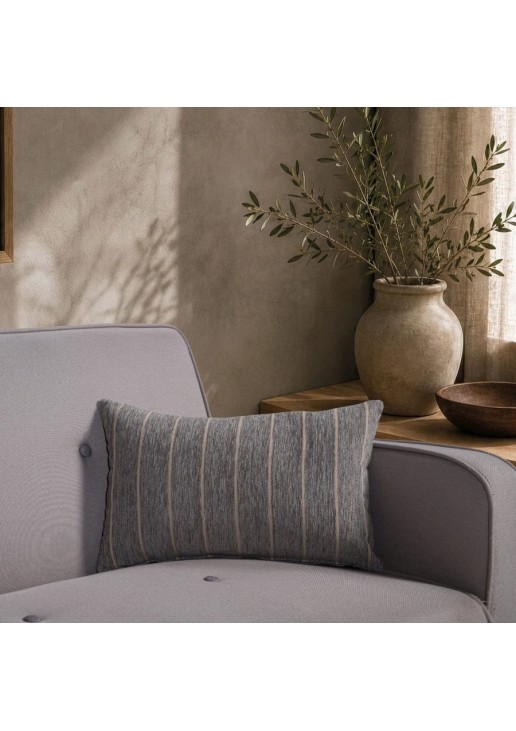 Μαξιλαροθήκη Macon 11 Charcoal Grey - 65x65cm δαπέδου TEORAN