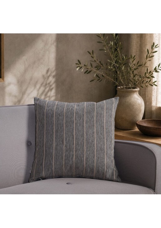 Μαξιλαροθήκη Macon 11 Charcoal Grey - 65x65cm δαπέδου με γέμιση TEORAN
