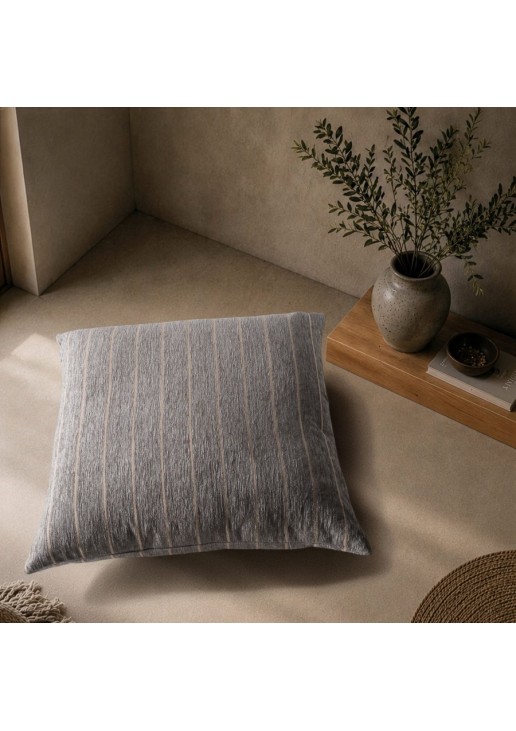 Μαξιλαροθήκη Macon 11 Charcoal Grey - 50x50cm με γέμιση TEORAN