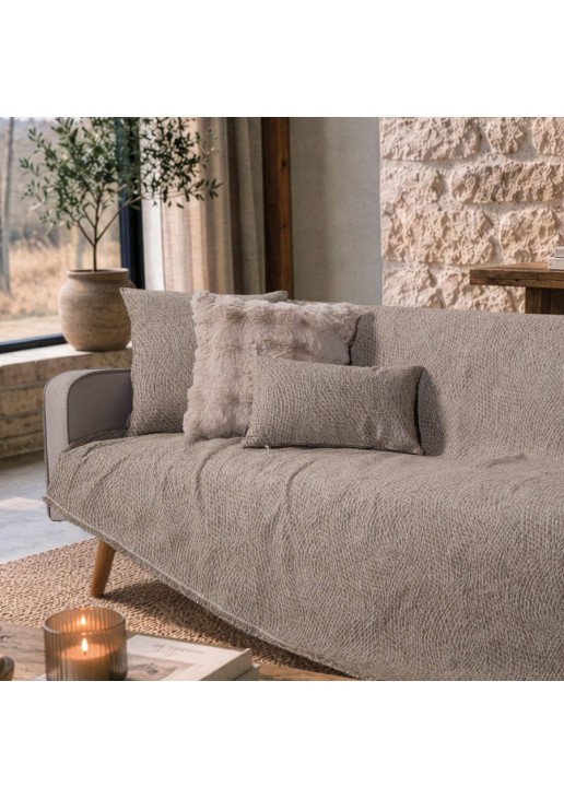 Ριχτάρι Norman 03 Light Brown - Μονοθέσιο 180x150cm TEORAN
