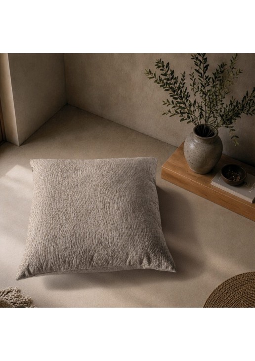 Μαξιλαροθήκη Norman 03 Light Brown - 65x65cm δαπέδου με γέμιση TEORAN