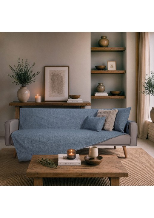 Ριχτάρι Norman 04 Denim Blue - Διθέσιο 180x250cm TEORAN
