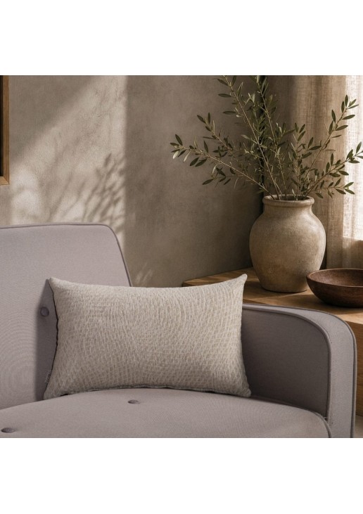 Μαξιλαροθήκη Norman 07 Taupe - 50x50cm με γέμιση TEORAN