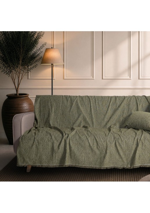 Ριχτάρι Norman 16 Sage Green - Τριθέσιο 180x300cm TEORAN