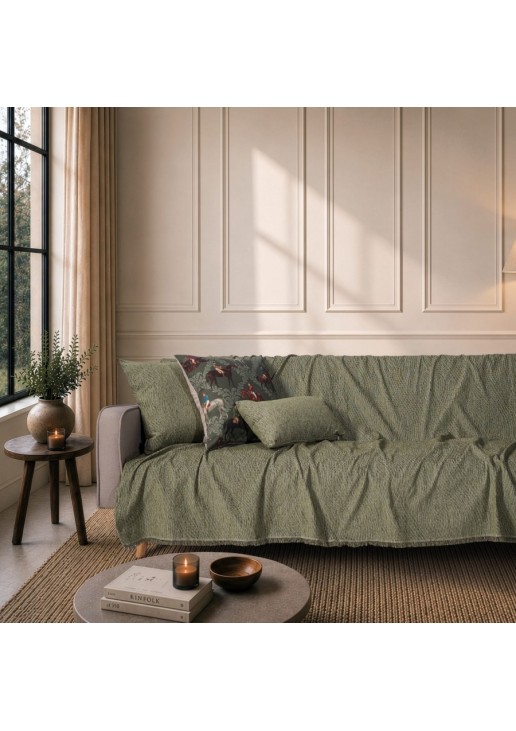 Ριχτάρι Norman 16 Sage Green - Τετραθέσιο 180x350cm TEORAN