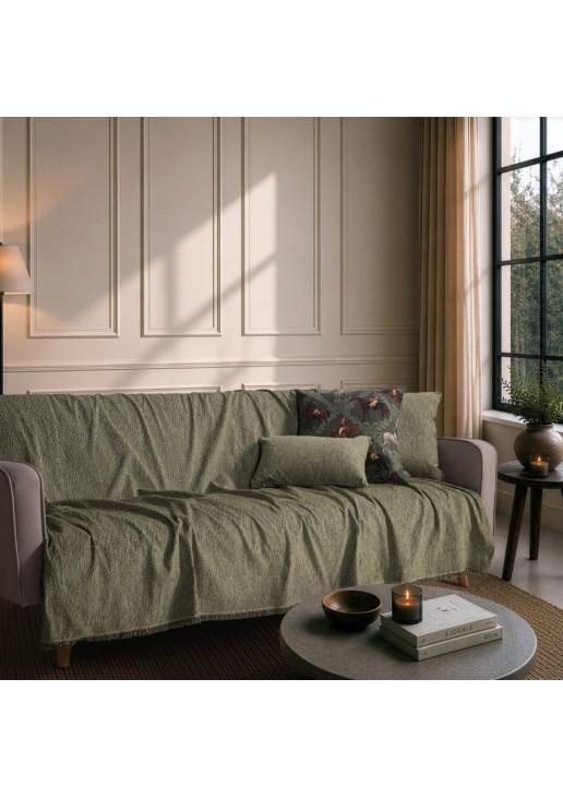 Ριχτάρι Norman 16 Sage Green - Τετραθέσιο 180x350cm TEORAN