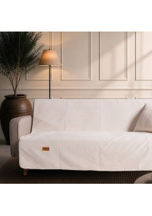 Ριχτάρι Αντιολισθητικό Αδιάβροχο Pearl 01 Ivory - Τριθέσιο 180x300cm TEORAN