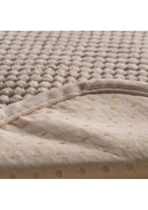 Ριχτάρι Αντιολισθητικό Αδιάβροχο Pearl 02 Beige - Μονοθέσιο 180x150cm TEORAN