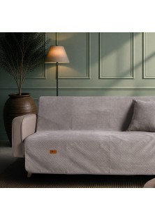 Ριχτάρι Αντιολισθητικό Αδιάβροχο Pearl 11 Grey - Τριθέσιο 180x300cm TEORAN
