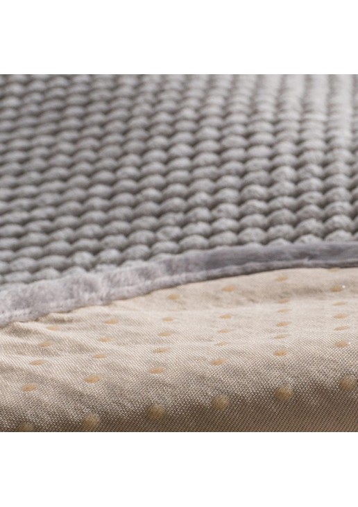 Ριχτάρι Αντιολισθητικό Αδιάβροχο Pearl 11 Grey - Μονοθέσιο 180x150cm TEORAN