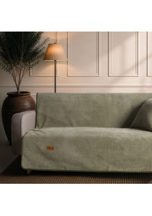 Ριχτάρι Αντιολισθητικό Αδιάβροχο Pearl 15 Sage Green - Διθέσιο 180x250cm TEORAN
