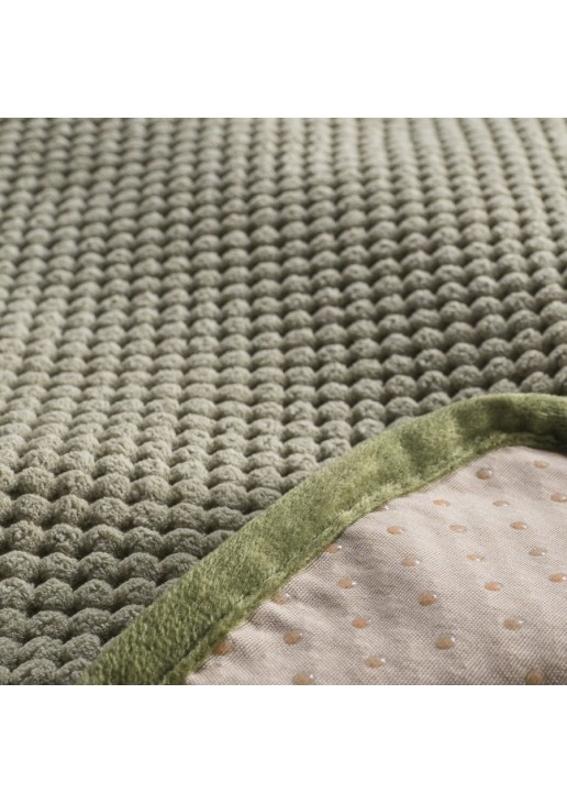 Ριχτάρι Αντιολισθητικό Αδιάβροχο Pearl 15 Sage Green - Μονοθέσιο 180x150cm TEORAN
