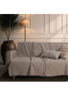 Ριχτάρι Pearland 03 Natural Taupe - Μονοθέσιο 180x150cm TEORAN