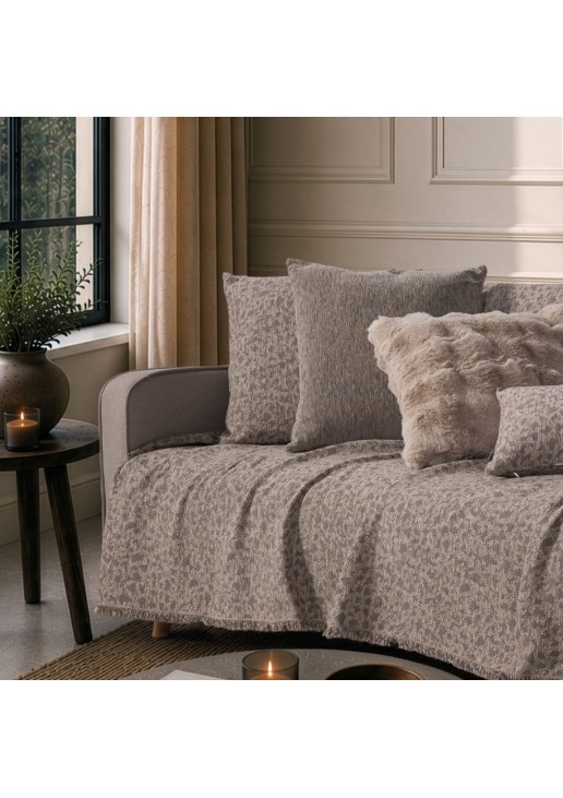 Ριχτάρι Pearland 03 Natural Taupe - Μονοθέσιο 180x150cm TEORAN