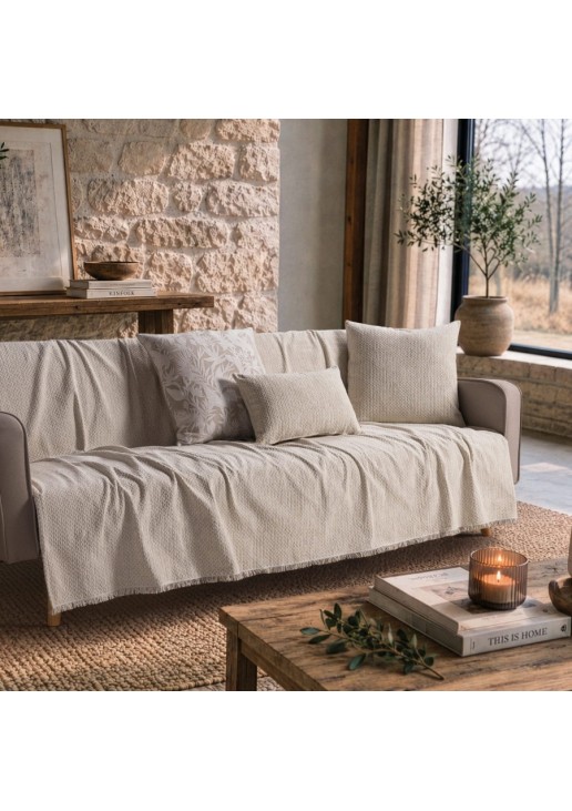Ριχτάρι Richmond 01 Ivory - Τετραθέσιο 180x350cm TEORAN